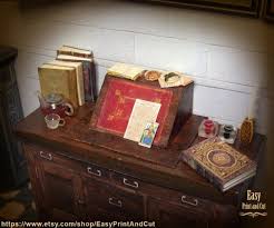 Miniature Wood Book Holder, DIY Easy Papercraft, 1:12 Scale ...