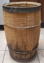Vtg Antique Wood slat NAIL BARREL KEG 17x10 Country ...