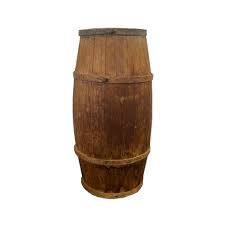 Vintage Wooden Barrel | Rustic Reclaimed Wood Storage – Art ...