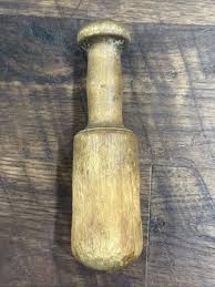 Vintage Wooden Grinder Masher Pestle Muddler 9” Primitive | eBay