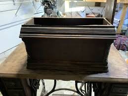 Antique New Home Sewing Machine Wooden Coffin Top Cover *** SEE PICS*** | eBay