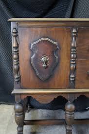 Antique Jacobean Spanish Revival Mahogany Buffet Sideboard Server 66"