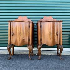 Antique Italian French Style Burl Wood Pair of Nightstands End Tables W/ Chamber Pot Fancy Ornate Ball & Claw Foot - Etsy