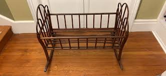 ANTIQUE WOODEN ROCKING CRADLE, CIRCA 1900s | eBay