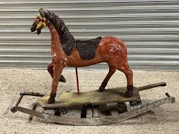 Late 19th / Early 1900 Hand Painted Antique Carousel Rocking ...