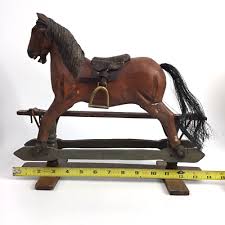 Vintage Primitive Antique? Hand Carved Wood Glider Horse ...