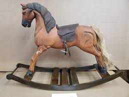 Antique Wooden Carousel Rocking Horse Pony Wood Paint ...