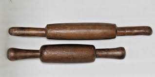 Original Antique Hand Carved Wooden Big Chapati Bread Rolling Pin Belan | eBay