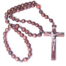 Large brown wooden beads Rosary ( 65 cm - 26 inches long )