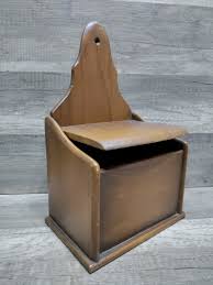 NICE Vintage Wooden Hanging Recipe / Letter / Trinket Box ...