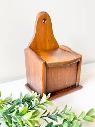 Vintage Primitive Hanging Wooden Salt Box - Etsy