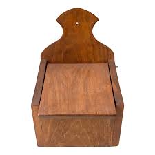 Early 20th Century Primitive Wooden Saltbox | Chairish
