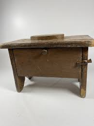 Primitive Vintage Wooden Shoe Shine Box Stand - Door | eBay