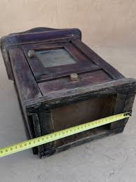 Vintage Wooden Bedside Table Spice Cabinet Old Hand Work | eBay