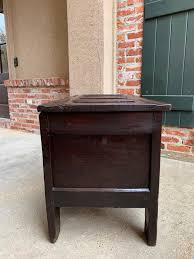 Antique English Carved Oak Coffer Trunk Chest Coffee Table Blanket Box c1770 For Sale at 1stDibs | 18th century oak coffer