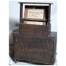 Antique Wood Mirrored Doll Wash Stand White Porcelain knobs. For Sale at Ruby Lane