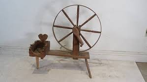 L. S. Laurence Primitive Spinning Wheel