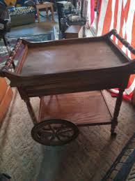 Antique Table Cart Tray Tea Bar Liquor Server Console End Side Vintage | eBay