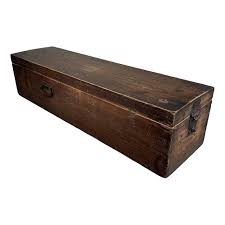 Antique Elongated Wooden Box | Chairish