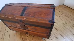 Vintage Large Wooden Travel Trunk, Chest Trunk - Etsy