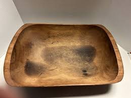 Antique 18thC Handmade Primitive Carved Wooden Wood Trencher ...