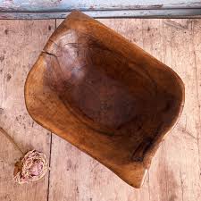 French Antique Diagonal Wooden Bowl, French Living, Vintage ...