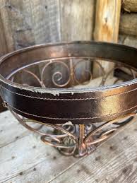 Vintage/antique 9 X 13 Inch Iron Bowl on a Stand With Faux ...