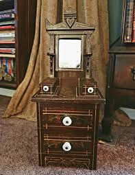 SALE Antique 1900s Wooden Doll Chest Dresser Tilt Mirror ...