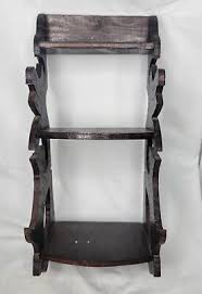 Antique Victorian Scroll Cut Wall Shelf Dog Bird Primitive ...