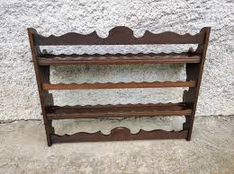 Vintage XL Wooden Wall Shelf/ Retro Table Shelf/ Old Brown ...