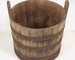 Antique Wooden Barrel With Handles (c.1920) - Etsy