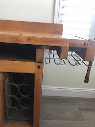 Antique carpenters workbench repurposed as wine bar | eBay