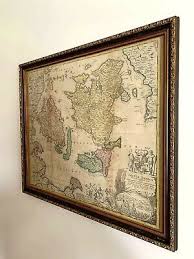 FRAMED AUTHENTIC MAP OF DENMARK 1710 | eBay