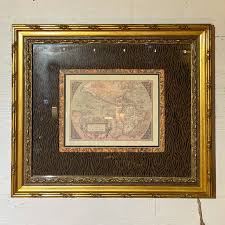 Gold Framed Vintage Map - Ocean Springs Mercantile