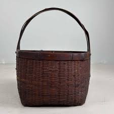 Antique Japanese Bamboo Basket, 1920s | Chairish