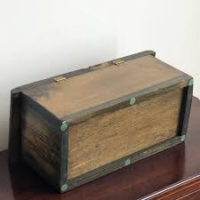 Vintage Handcrafted Primitive Wood Storage Box | Chairish