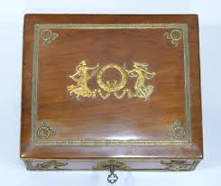 Proantic: Complete Sewing Box In Mahogany And Bronze Made At ...