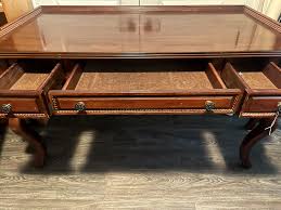 Vintage Queen Anne Style Desk with convertible keyboard drawer | eBay