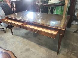 Kittinger Furniture Co. Mahogany Executive Style Writing Desk - Leather top / 2 Large Drawers - Long Valley Traders