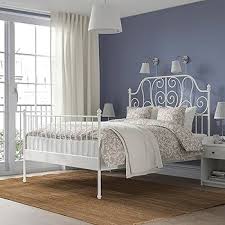 IKEA Leirvik Bed Frame 140 x 200 cm White : Amazon.de: Home & Kitchen
