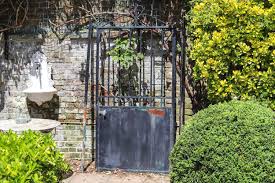 French antique iron garden gate