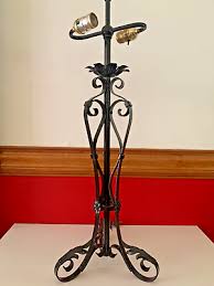VINTAGE MID CENTURY SCROLL & LEAF WROUGHT IRON 33" TALL ...