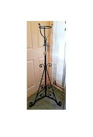 Telescopic Oil Lamp Holder Antique Arts & Crafts Tall Wrought ...