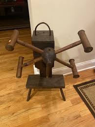 ANTIQUE YARN WINDER Spinners Weasel Wooden Skein WOOL WINDER ...