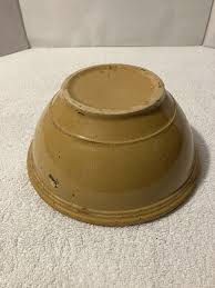 Vintage Medium YELLOW WARE Mixing Bowl Solid Color Stoneware ...