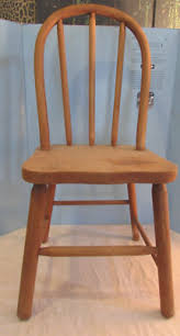 Antique VINTAGE Carved LIGHT Wooden Child's HIGH BACK Chair ...