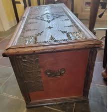 Antique Brass-Studded Zanzibar Chest/Trunk | Chairish