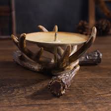 Amazon.com: Generic Antler Candle Holders, Nature Lovers' Set of 2 Votive Holders for Cabin Style Decor (Brown, Polyresin) : Home & Kitchen