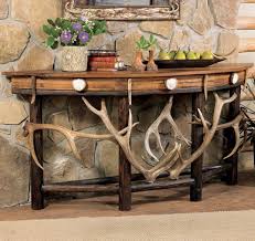 Antler Demi Lune Table | Black Forest Decor