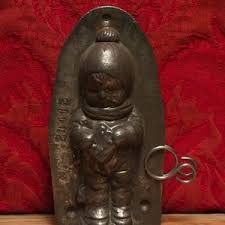 Antique Two Part Chocolate Mold of a Sweet Winter Boy With Cookie by Anton Reiche - Etsy Denmark